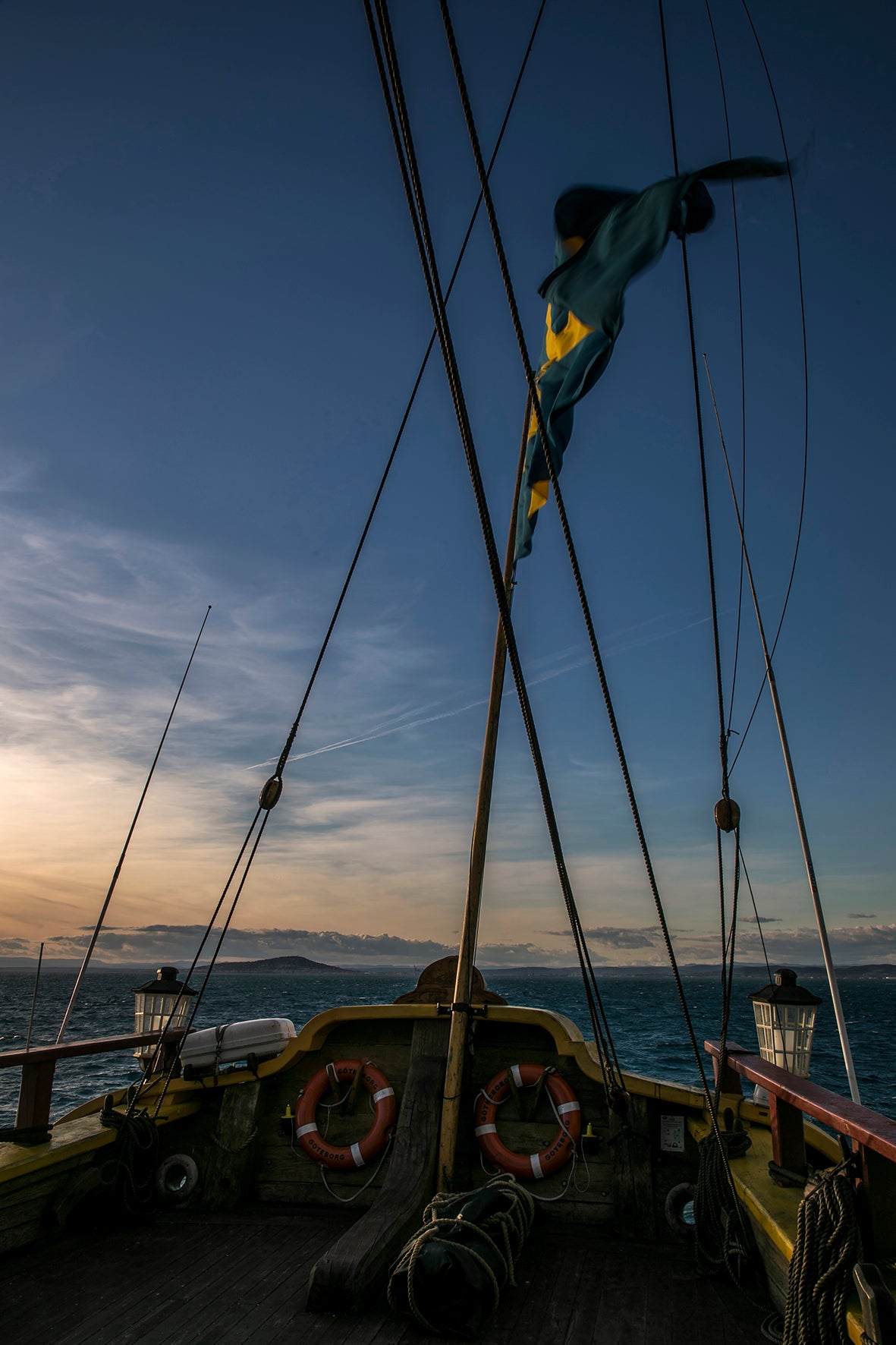 La poupe du navire, l’arrière du « Götheborg »