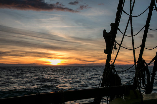 Coucher de soleil en méditerranée.